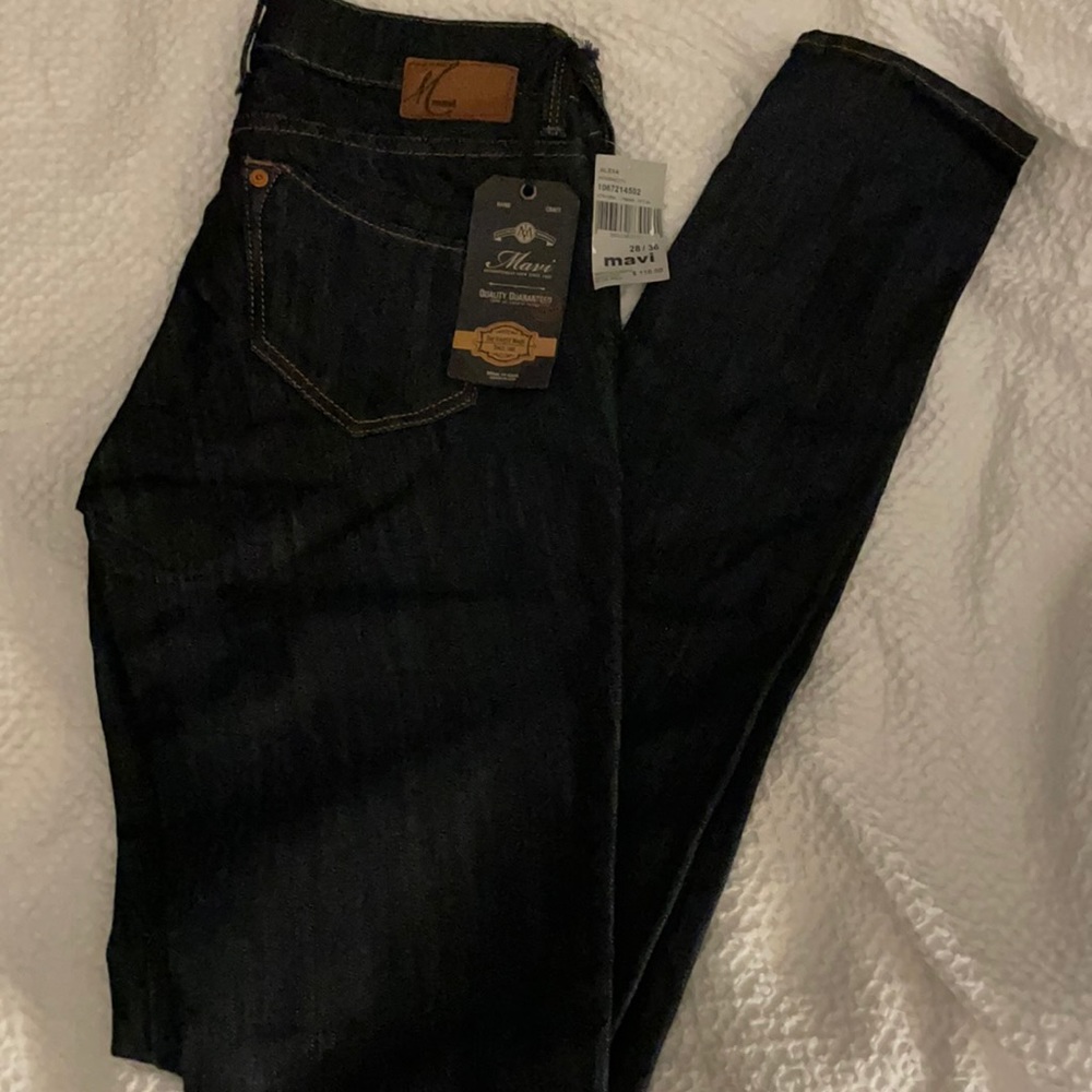 Mavi Alexa Dark Wash Long Tall Jeans 28x36